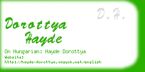 dorottya hayde business card